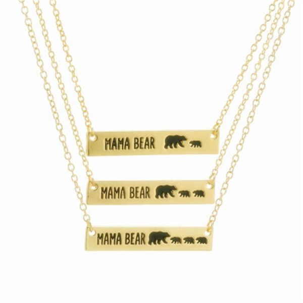 pendant necklaces mama bear tag engraved animal necklace gold plated mother kids love simple fashion mom and children jewelry, Silver
pendant necklaces mama bear tag engraved animal necklace gold plated mother kids love simple fashion mom and children jewelry, Silver