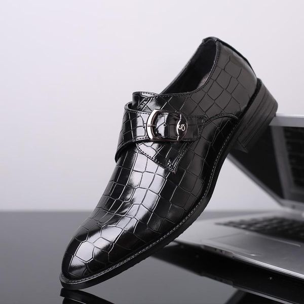 dress shoes plus size 48 pointed toe buckle strap flats wedding men formal leather oxford men's, Black
dress shoes plus size 48 pointed toe buckle strap flats wedding men formal leather oxford men's, Black