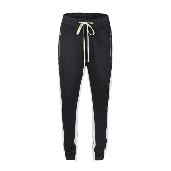 men's pants street fashion brand casual color matching sports hip-hop slim feet trousers, Black
men's pants street fashion brand casual color matching sports hip-hop slim feet trousers, Black