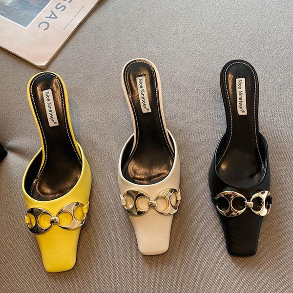 summer ins women yellow high heels slipper close toe mules casual loafers slides party shoes zapatillas muje slippers, Black
summer ins women yellow high heels slipper close toe mules casual loafers slides party shoes zapatillas muje slippers, Black