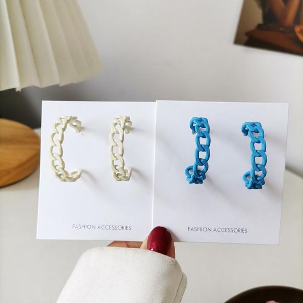 hoop & huggie korean earrings simple matte hollow chain c shape statement stud for women fashion jewelry party gift ins 2021, Golden;silver
hoop & huggie korean earrings simple matte hollow chain c shape statement stud for women fashion jewelry party gift ins 2021, Golden;silver