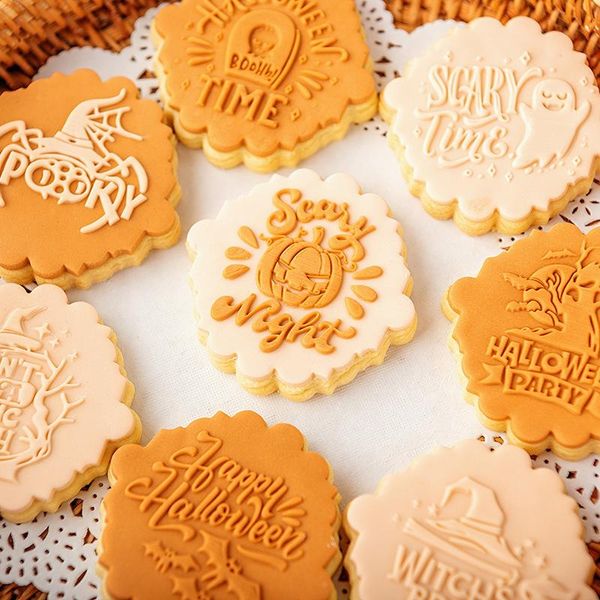 baking moulds happy halloween acrylic cookies cutter embossed mold fondant stamp embosser cake decorating tool
baking moulds happy halloween acrylic cookies cutter embossed mold fondant stamp embosser cake decorating tool