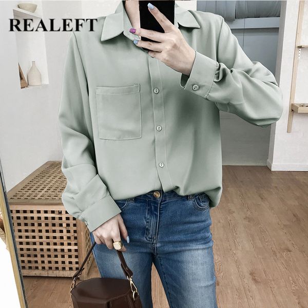 autumn pure color korean ol style women's shirt female blouse long sleeve turn-down collar casual blouses 210428, White
autumn pure color korean ol style women's shirt female blouse long sleeve turn-down collar casual blouses 210428, White