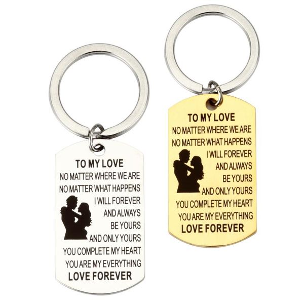 keychains mylongingcharm 1pc valentine's day gift-stainless steel keychain-22x39mm military tag-to my love wife or husband-g2884, Silver
keychains mylongingcharm 1pc valentine's day gift-stainless steel keychain-22x39mm military tag-to my love wife or husband-g2884, Silver