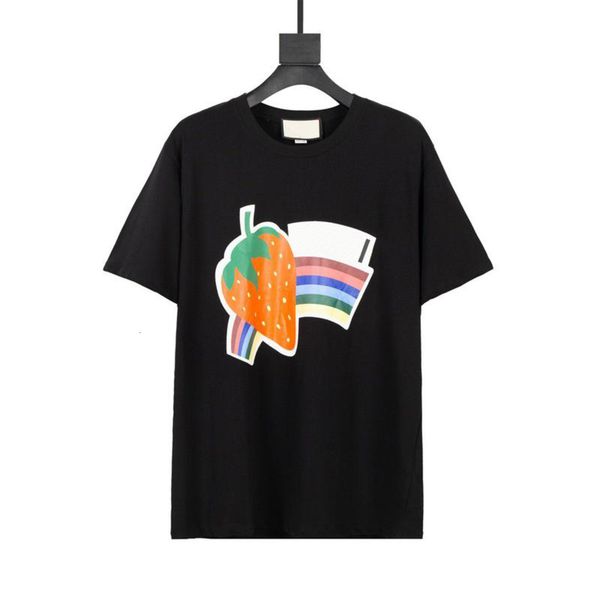 2021 new spring summer europe italy strawberry rainbow pattern t shirt women street casual cotton fashion designer tshirt, White;black
2021 new spring summer europe italy strawberry rainbow pattern t shirt women street casual cotton fashion designer tshirt, White;black