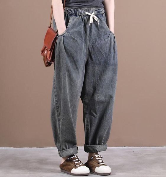 women large size jeans retro autumn winter loose all-match 2021 elastic waist casual pocket ladies denim trousers women's, Blue
women large size jeans retro autumn winter loose all-match 2021 elastic waist casual pocket ladies denim trousers women's, Blue