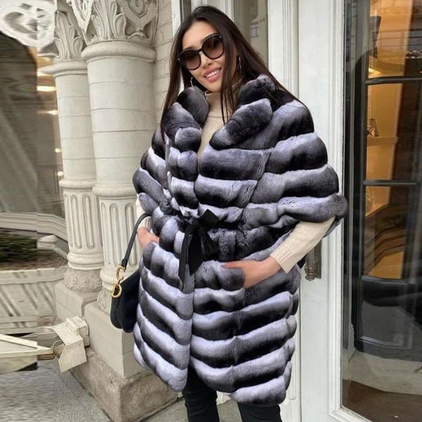 women's fur & faux 80cm long real rex coat for women fashion winter full pelt genuine overcoat short sleeve outwear, Black
women's fur & faux 80cm long real rex coat for women fashion winter full pelt genuine overcoat short sleeve outwear, Black