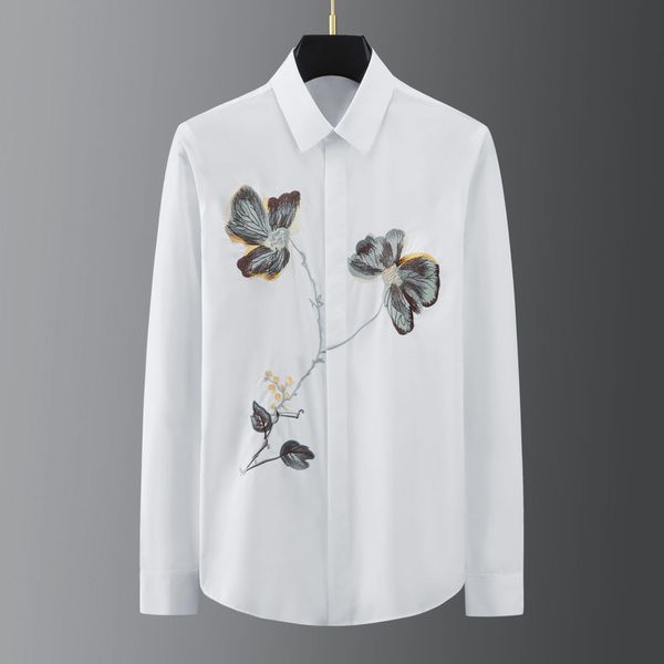 business shirt deluxe and fashion trend matching flower ten thousand needle precision embroidery men's long sleeve, White;black
business shirt deluxe and fashion trend matching flower ten thousand needle precision embroidery men's long sleeve, White;black