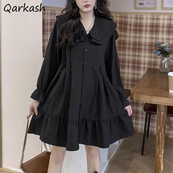 casual dresses women oversize elegant holiday solid single breasted preppy style fit student trendy leisure ladies all-match harajuku, Black;gray
casual dresses women oversize elegant holiday solid single breasted preppy style fit student trendy leisure ladies all-match harajuku, Black;gray