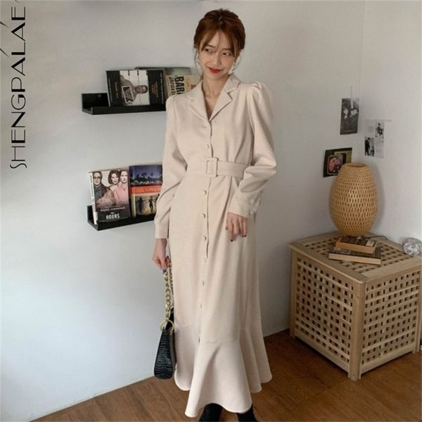 spring female casual notched collar solid color single breasted long sleeve minimalist trumpet dress with belt 210427, White
spring female casual notched collar solid color single breasted long sleeve minimalist trumpet dress with belt 210427, White