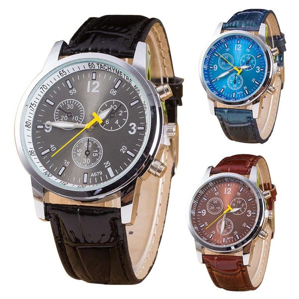 wristwatches 2021 casual fashion mens watch three eyes dial faux leather strap vintage glass bracelet male clock quartz, Slivery;brown
wristwatches 2021 casual fashion mens watch three eyes dial faux leather strap vintage glass bracelet male clock quartz, Slivery;brown