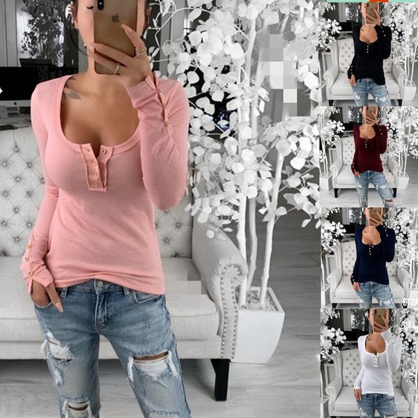 women's solid button long sleeve o neck pullover shirt 2021 plus size women winter shirts blusa, White
women's solid button long sleeve o neck pullover shirt 2021 plus size women winter shirts blusa, White