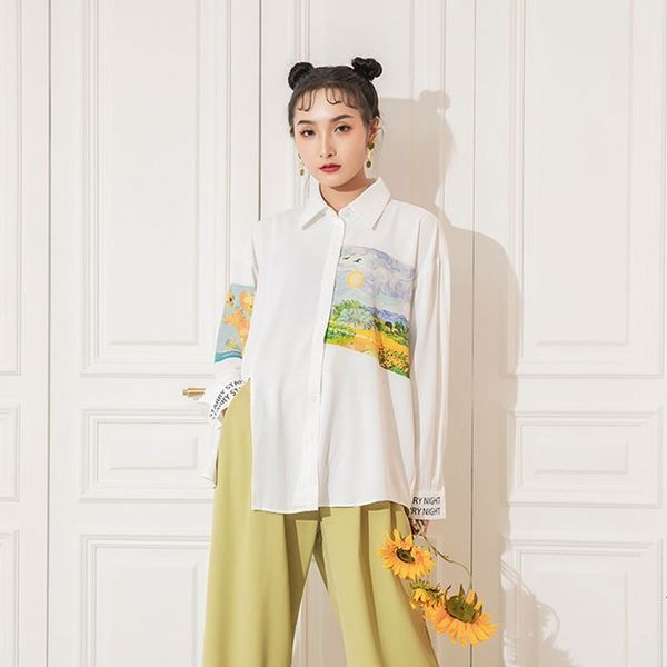 women's two piece pants autumn oil painting long sleeve blouse white button up collar oversized shirt designer fashion zouk
women's two piece pants autumn oil painting long sleeve blouse white button up collar oversized shirt designer fashion zouk