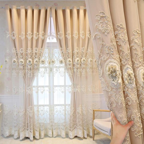 curtain & drapes european luxury embossed embroidered cloth and tulle double-layer blackout curtains for living room bedroom
curtain & drapes european luxury embossed embroidered cloth and tulle double-layer blackout curtains for living room bedroom