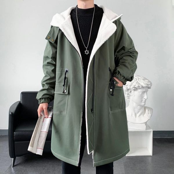 men's trench coats 2022 autumn winter fashion thick cashmere warm jackets men coat mens casual hooded windbreakers k13, Tan;black
men's trench coats 2022 autumn winter fashion thick cashmere warm jackets men coat mens casual hooded windbreakers k13, Tan;black