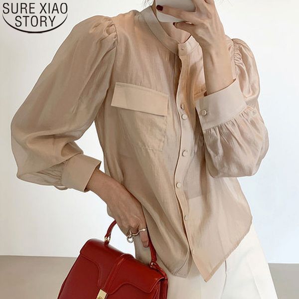 puff sleeve stand collar button up shirt women autumn fashion korean casual vintage blouse pockets solid shirts 12365 210417, White
puff sleeve stand collar button up shirt women autumn fashion korean casual vintage blouse pockets solid shirts 12365 210417, White