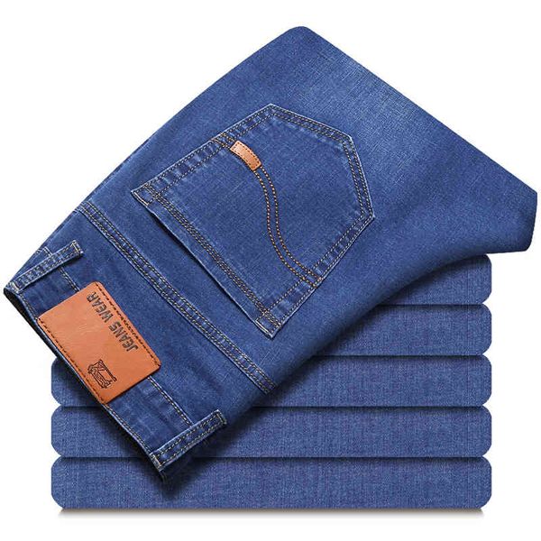 jean shan bao classic men's straight cotton stretch thin spring brem pants and summer business youth fashion jeans, Blue
jean shan bao classic men's straight cotton stretch thin spring brem pants and summer business youth fashion jeans, Blue