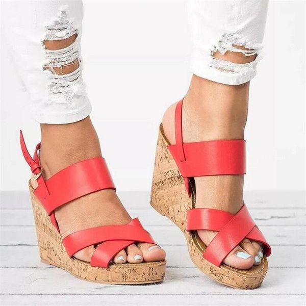 women 8cm high heels wedge sandals lady platform peep toe buckles gladiator 2021 summer female leisure shoes big size 43, Black
women 8cm high heels wedge sandals lady platform peep toe buckles gladiator 2021 summer female leisure shoes big size 43, Black