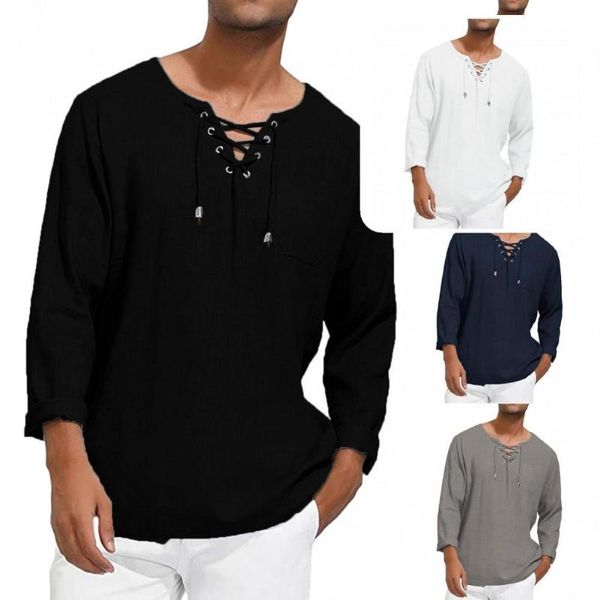 men's casual shirts good workmanship drawstring chest all match male fall for going out simple, White;black
men's casual shirts good workmanship drawstring chest all match male fall for going out simple, White;black
