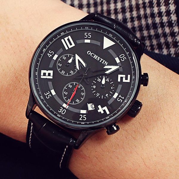 wristwatches reloj hombre ochstin luxury mens watch fashion sport wrist leather band quartz business wristwatch calendar clock, Slivery;brown
wristwatches reloj hombre ochstin luxury mens watch fashion sport wrist leather band quartz business wristwatch calendar clock, Slivery;brown