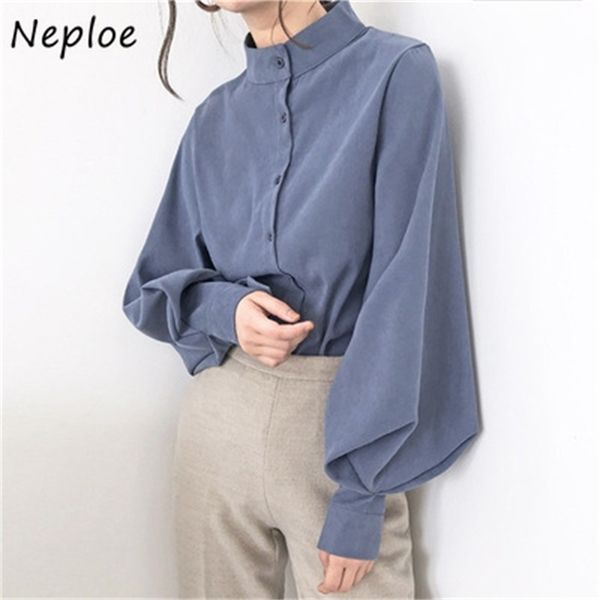 nepleo stand collar long sleeve single breast blouse women solid spring casual blusas all match loose shirt feminino 210422, White
nepleo stand collar long sleeve single breast blouse women solid spring casual blusas all match loose shirt feminino 210422, White