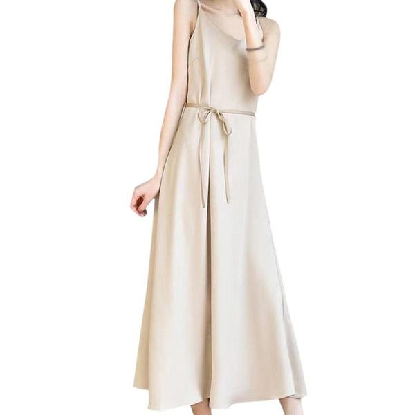women spring summer long dress korean style fashion retro slim solid color wild bottoming suspender vestidos casual dresses, Black;gray
women spring summer long dress korean style fashion retro slim solid color wild bottoming suspender vestidos casual dresses, Black;gray