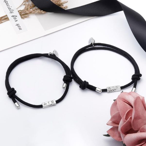 link, chain 2021 couple match adjustable bracelets sun moon magnetic knitted bracelet sets friends students relationship love keepsak, Black
link, chain 2021 couple match adjustable bracelets sun moon magnetic knitted bracelet sets friends students relationship love keepsak, Black