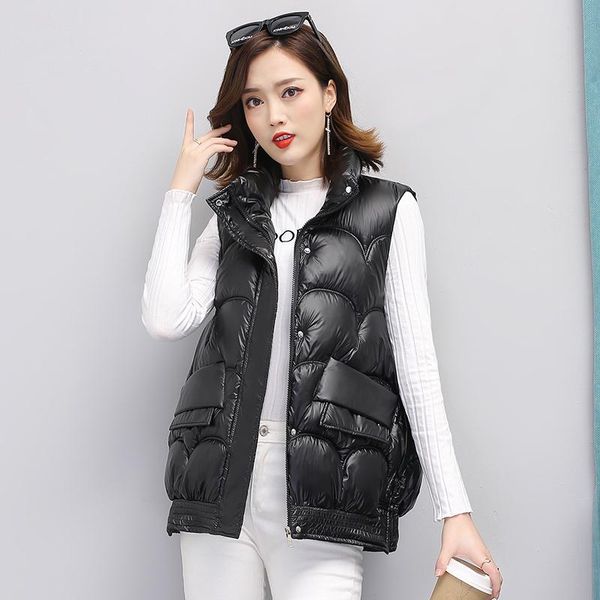 women's vests kuyomens student autumn winter women loose vest stand collar short girls jacket cotton padded lady windproof warm waistco, Black;white
women's vests kuyomens student autumn winter women loose vest stand collar short girls jacket cotton padded lady windproof warm waistco, Black;white