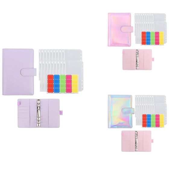 gift wrap a6 pu leather binder cover pink file pocket loose-leaf folder 6-ring pvc budget envelope
gift wrap a6 pu leather binder cover pink file pocket loose-leaf folder 6-ring pvc budget envelope