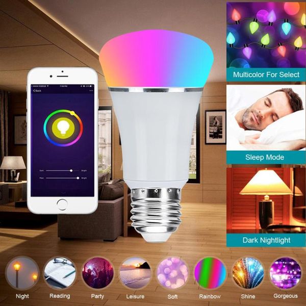 bulbs e27 wifi smart bulb rgb corlorful led light life app lamp remote timing voice control work with alexa google nest
bulbs e27 wifi smart bulb rgb corlorful led light life app lamp remote timing voice control work with alexa google nest