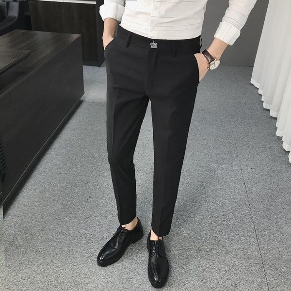 men's suits & blazers summer casual pants, trousers, nine-point boys' small suit pants, White;black
men's suits & blazers summer casual pants, trousers, nine-point boys' small suit pants, White;black