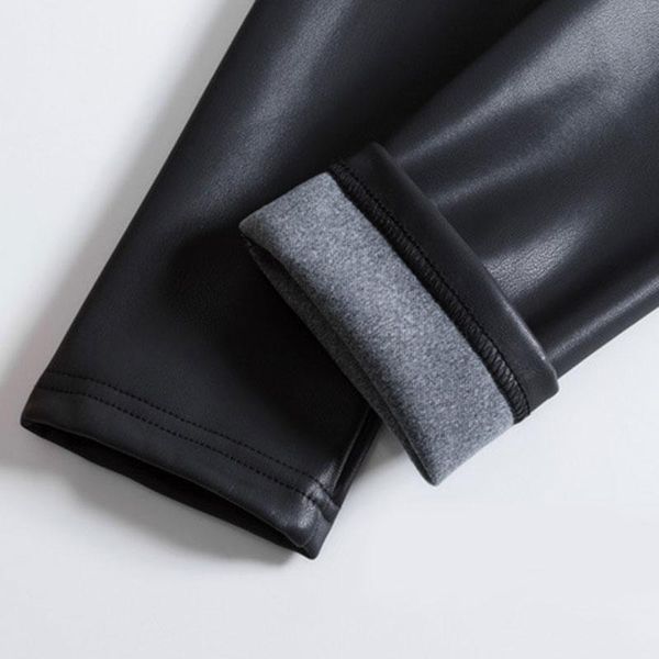 women's leggings stretch-fit pu leather shaper women pants skinny fleece lined trousers long ac889, Black
women's leggings stretch-fit pu leather shaper women pants skinny fleece lined trousers long ac889, Black
