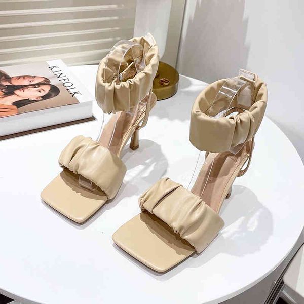 slippers summer fashion pleated pu leather sandals women open toe thin high heels ankle buckle strap ladies shoes big size 41 x7sf, Black
slippers summer fashion pleated pu leather sandals women open toe thin high heels ankle buckle strap ladies shoes big size 41 x7sf, Black