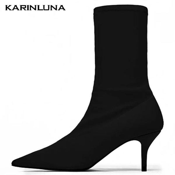 boots karin 2021 fashion women shoes big size 43 party pointed strech fabric thin heels slip-on mid-calf, Black
boots karin 2021 fashion women shoes big size 43 party pointed strech fabric thin heels slip-on mid-calf, Black