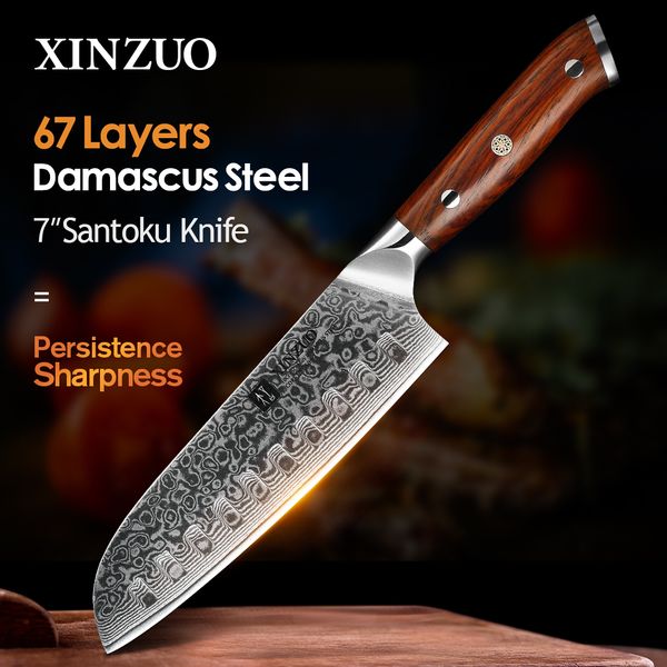 xinzuo 7 inch santoku kitchen knives 67 ayers damascus stee chef knife rosewood hande deaing with meat fruit vegetabes
xinzuo 7 inch santoku kitchen knives 67 ayers damascus stee chef knife rosewood hande deaing with meat fruit vegetabes