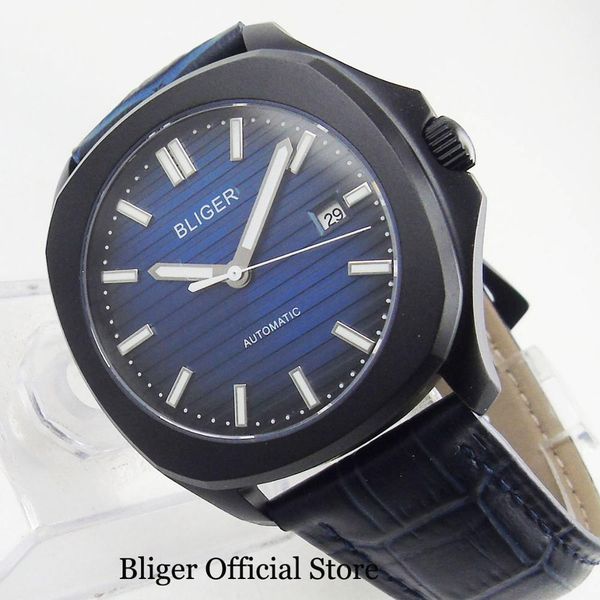 luxury bliger brand blue automatic clock 39mm pvd with date window dress, Slivery;brown
luxury bliger brand blue automatic clock 39mm pvd with date window dress, Slivery;brown