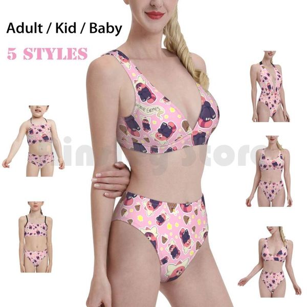 women's swimwear bewear pattern swimsuit sun and moon video games midorilied bear pink honey alola, White;black
women's swimwear bewear pattern swimsuit sun and moon video games midorilied bear pink honey alola, White;black