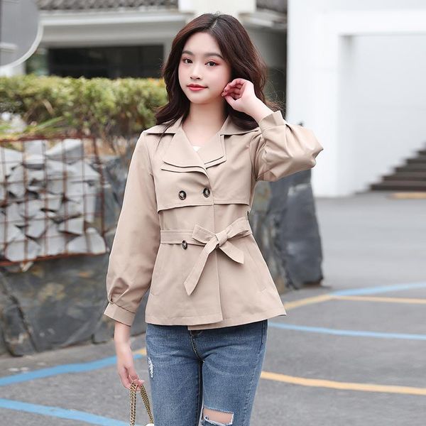 autumn turn down collar women solid jackets short ladies coat with sashes and pockets double breasted woman's jacket for outwear women&, Black;brown
autumn turn down collar women solid jackets short ladies coat with sashes and pockets double breasted woman's jacket for outwear women&, Black;brown