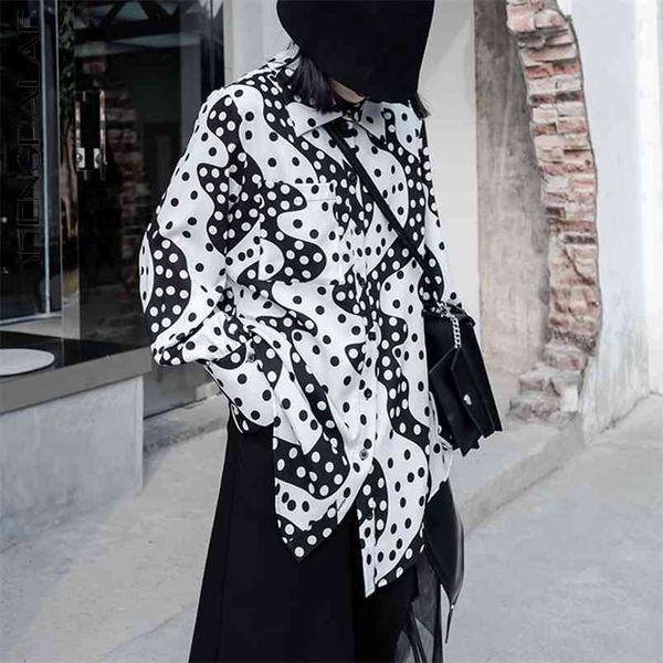 irregular polka dot shirt women's spring lapel loose print contrast color long sleeve chiffon blouse 5b291 210427, White
irregular polka dot shirt women's spring lapel loose print contrast color long sleeve chiffon blouse 5b291 210427, White