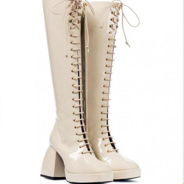 boots british wind high heeled knight women knee square toe thick heels patent leather lace-up long shoes woman, Black
boots british wind high heeled knight women knee square toe thick heels patent leather lace-up long shoes woman, Black