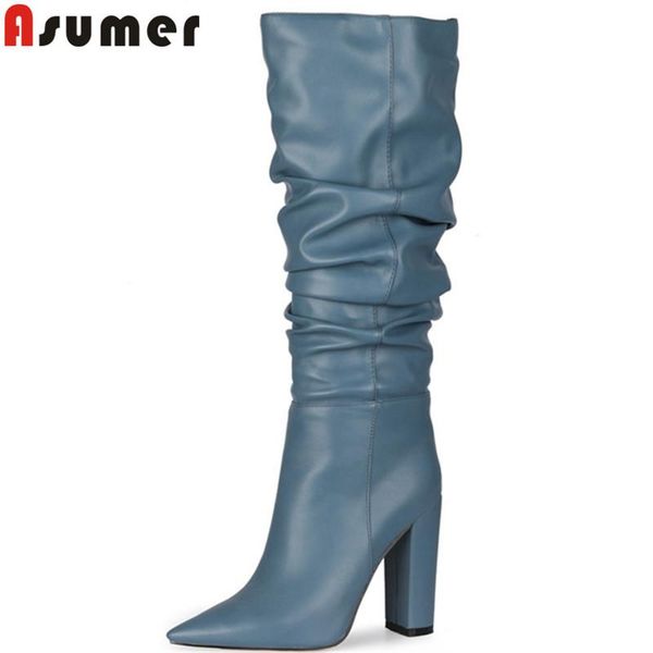 boots asumer 2021 fashion high heels dress shoes women pointed toe pleated european style autumn winter knee woman, Black
boots asumer 2021 fashion high heels dress shoes women pointed toe pleated european style autumn winter knee woman, Black