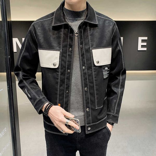 spring jacket men's casual slim coats lapel big pocket streetwear hip hop jacket spring autumn outerwear male clothing 210527, Black;brown
spring jacket men's casual slim coats lapel big pocket streetwear hip hop jacket spring autumn outerwear male clothing 210527, Black;brown