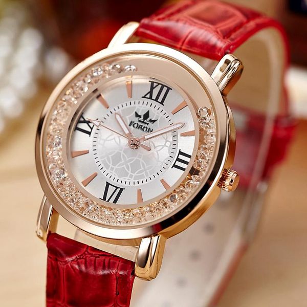 wristwatches foron fashion women watches leather quartz wristwatch ladies dress rhinestone watch montre femme, Slivery;brown
wristwatches foron fashion women watches leather quartz wristwatch ladies dress rhinestone watch montre femme, Slivery;brown