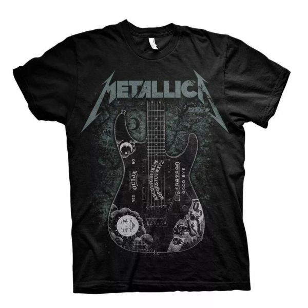 official metallica t shirt kirk hammett ouija guitar rock metal band tee mens, White;black
official metallica t shirt kirk hammett ouija guitar rock metal band tee mens, White;black