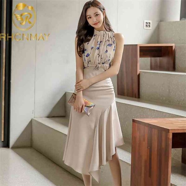 runway summer women sets chiffon print sleeveless + fashion high waist irregular skirt two piece set 210520, White
runway summer women sets chiffon print sleeveless + fashion high waist irregular skirt two piece set 210520, White