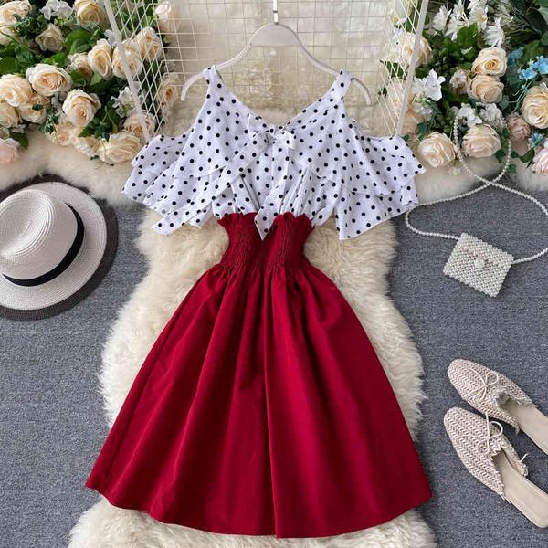 boho ruffles off shoulder polka dot print patchwork summer short dress women slim waist dress casual a-line beach dress, Black;gray
boho ruffles off shoulder polka dot print patchwork summer short dress women slim waist dress casual a-line beach dress, Black;gray