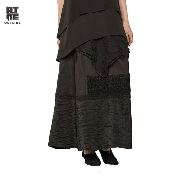 skirts outline autumn winter women patchwork skirt vintage plus size hollow out lace elastic waist loose casual half l173q001, Black
skirts outline autumn winter women patchwork skirt vintage plus size hollow out lace elastic waist loose casual half l173q001, Black