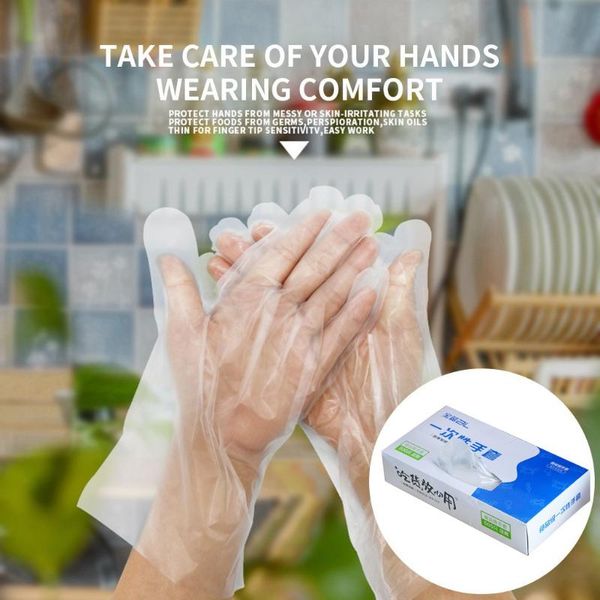disposable gloves promotional 500pcs transparent plastic for kitchen cleaning isolate pollution outdoor use
disposable gloves promotional 500pcs transparent plastic for kitchen cleaning isolate pollution outdoor use