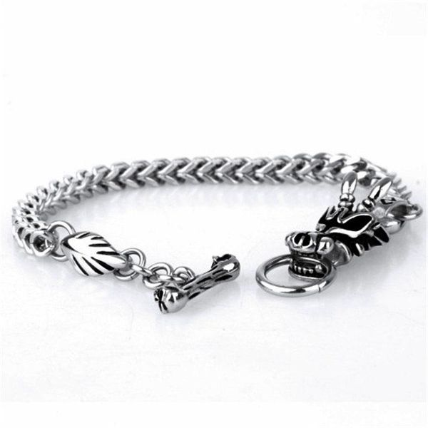 charm bracelets dragon head men's bracelet male 316l stainless steel wheat link chain punk jewelry 22cm long, Golden;silver
charm bracelets dragon head men's bracelet male 316l stainless steel wheat link chain punk jewelry 22cm long, Golden;silver