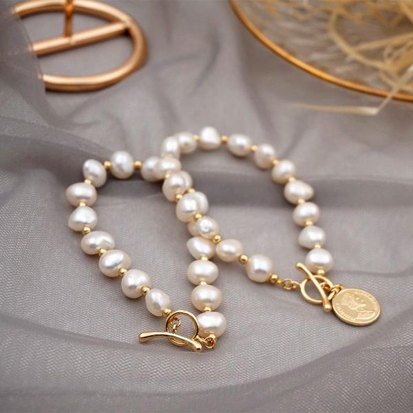 charm bracelets minar delicate irregular genuine pearl beaded for women girls ot clasp metal coin pendant accessories, Golden;silver
charm bracelets minar delicate irregular genuine pearl beaded for women girls ot clasp metal coin pendant accessories, Golden;silver